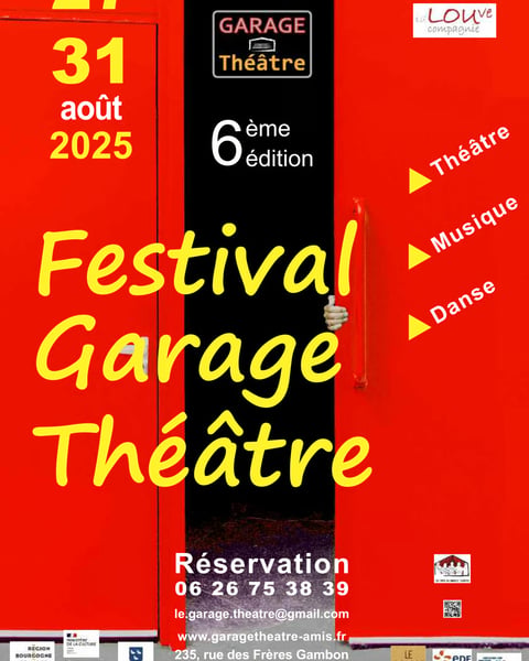 Festival du Garage Théâtre de Cosne-sur-Loire 2025 affiche