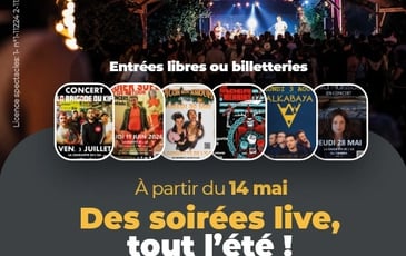 Des soirées live tout l'été!!