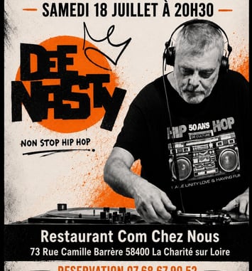 Dee Nasty en live — anniversaire du restaurant Com Chez Nous