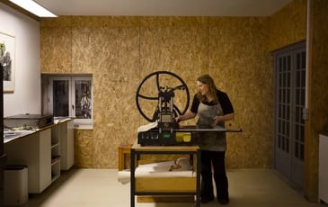 Démonstration d'impression d'une gravure taille-douce