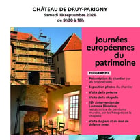 Marché gourmand et journée du patrimoine à Druy-Parigny le 19 septembre 2026