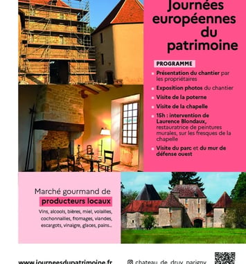 Marché gourmand et journée du patrimoine à Druy-Parigny le 19 septembre 2026